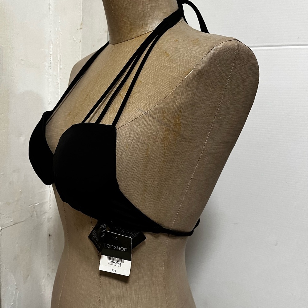Topshop Black Everyday swim top